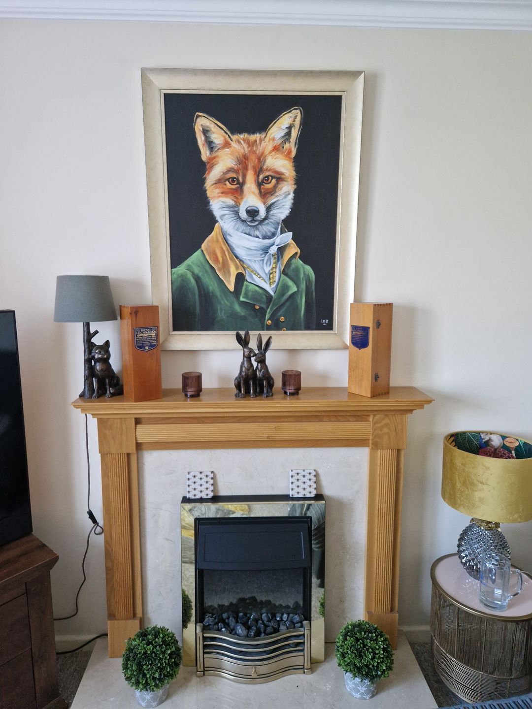 Customer photo review of Dapper Fox (Large Version) By Louise Brown **Free, Next Day Delivery