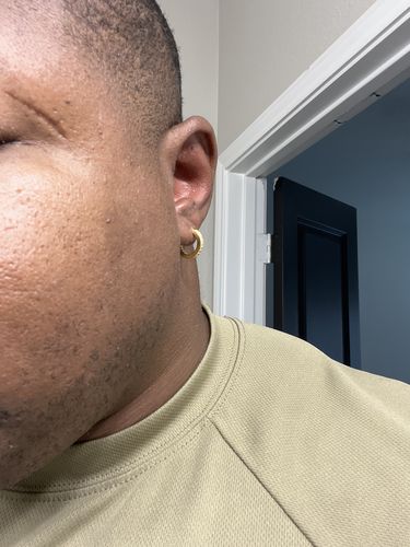 Customer photo review of 0.55 Carat VVS Moissanite Hoop Earrings