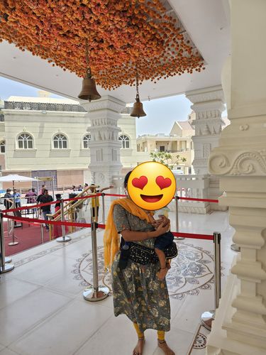 Customer photo review of Grey Floral Kantha Cotton Maxi