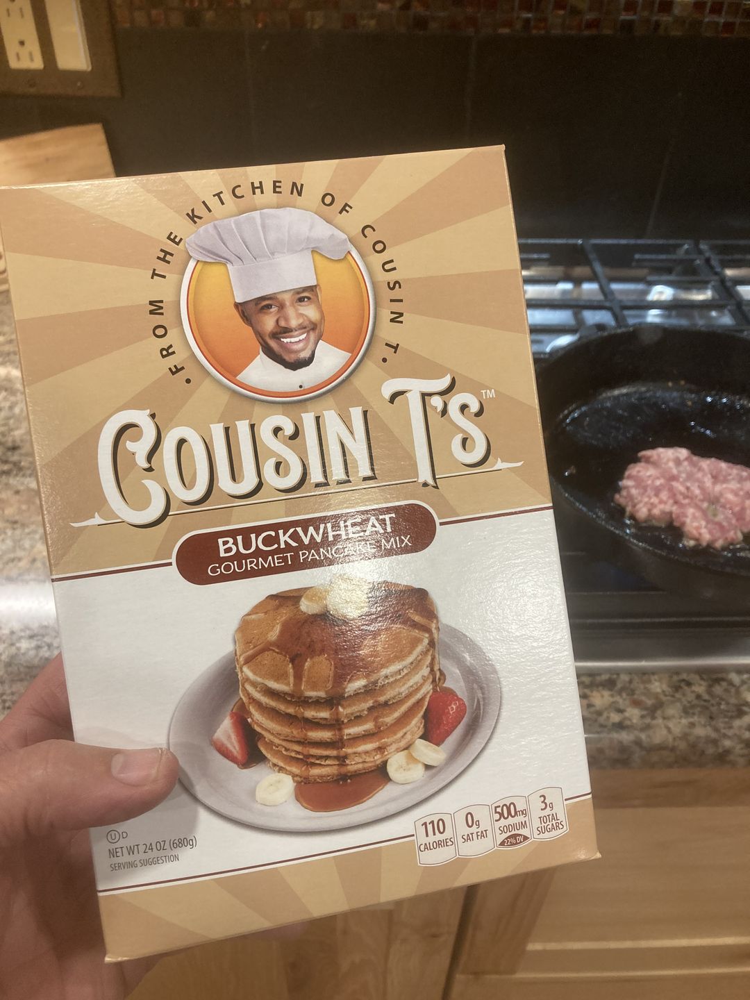 Customer photo review of Cousin T's Buckwheat Gourmet Pancake Mix (2 Pack)