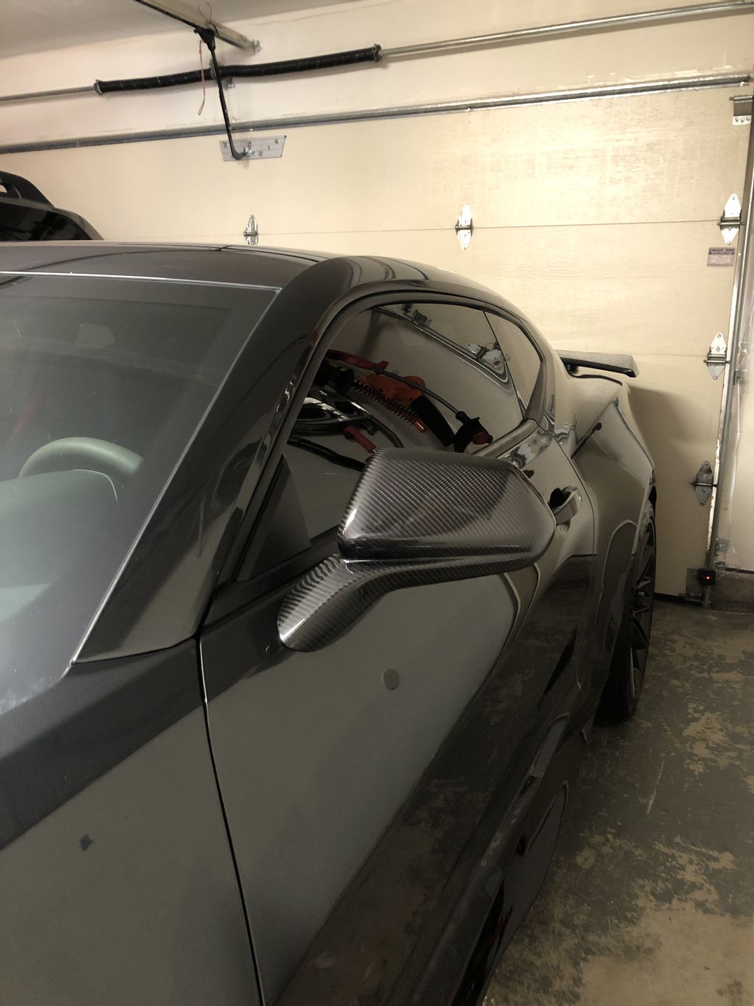 Customer photo review of [2pcs Set] Carbon Fiber Mirror Cover for Chevy Camaro 2016-2023