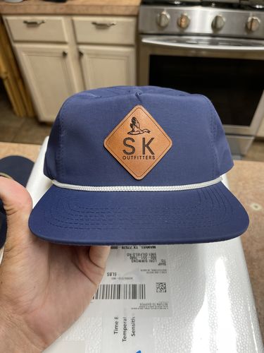 Customer photo review of Custom Leather Patch Rope Hat