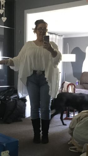 Customer photo review of Florence Blouse Cream