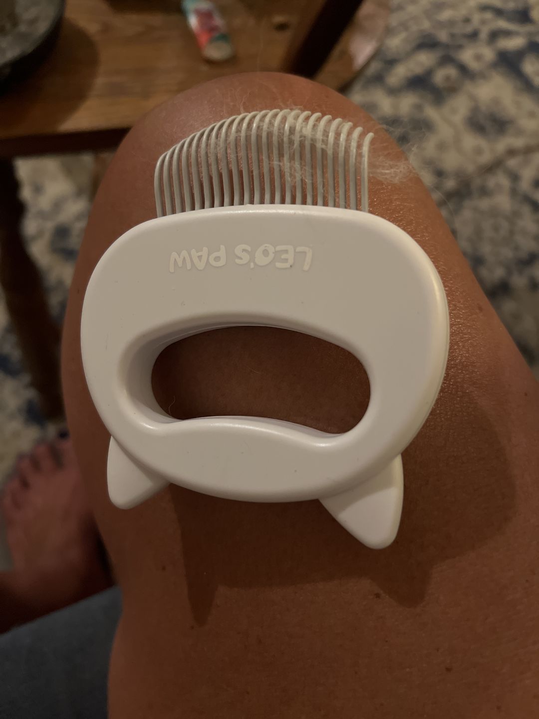 Customer photo review of Cat Hair Removal Massaging Shell Comb