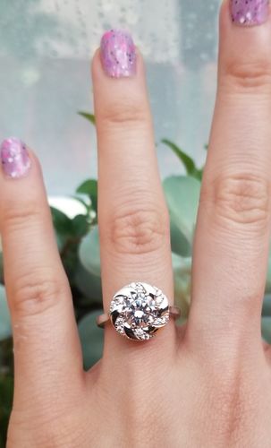 Customer photo review of Woven Wreath CZ Ring in Sterling Silver