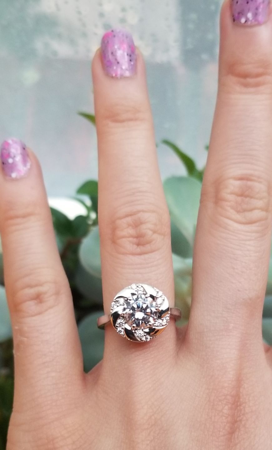 Customer photo review of Woven Wreath CZ Ring in Sterling Silver