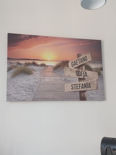 Customer photo review of TELA PERSONALIZZATA "TRAMONTO"
