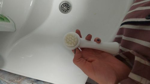 Customer photo review of Brosse Nettoyante Visage Double Face