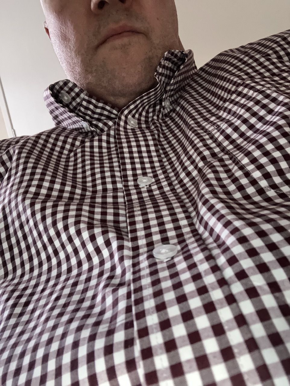 Customer photo review of Short Sleeve Checkered Gingham Shirt - Multiple colours