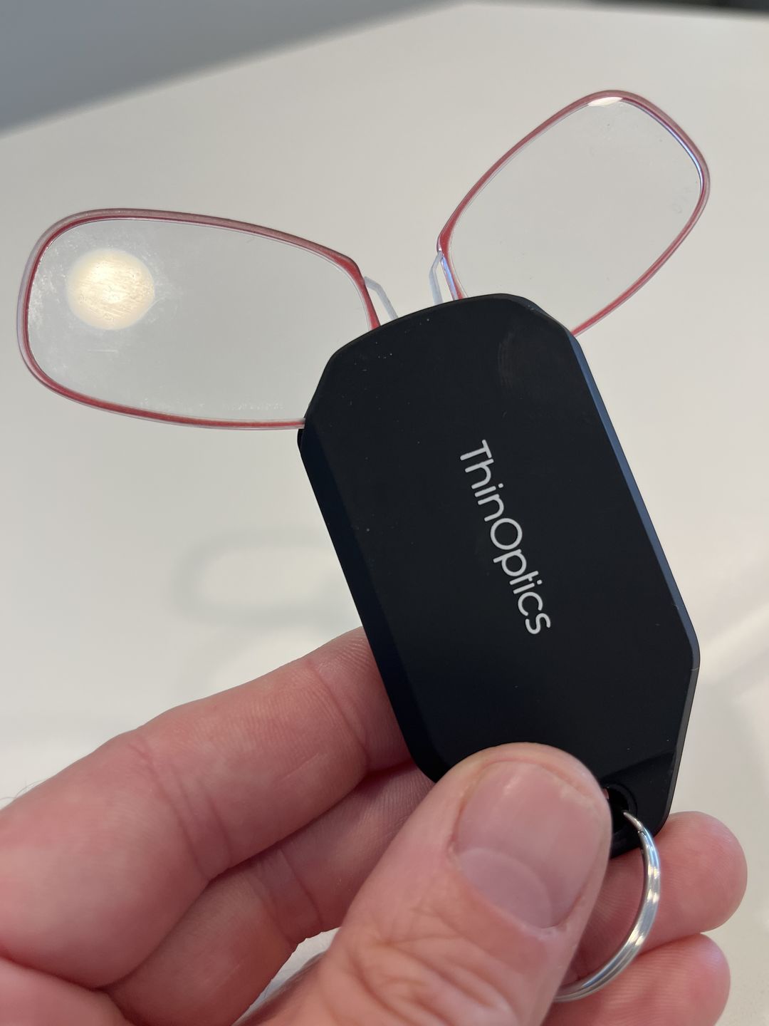 Customer photo review of Readers + Black Keychain Case