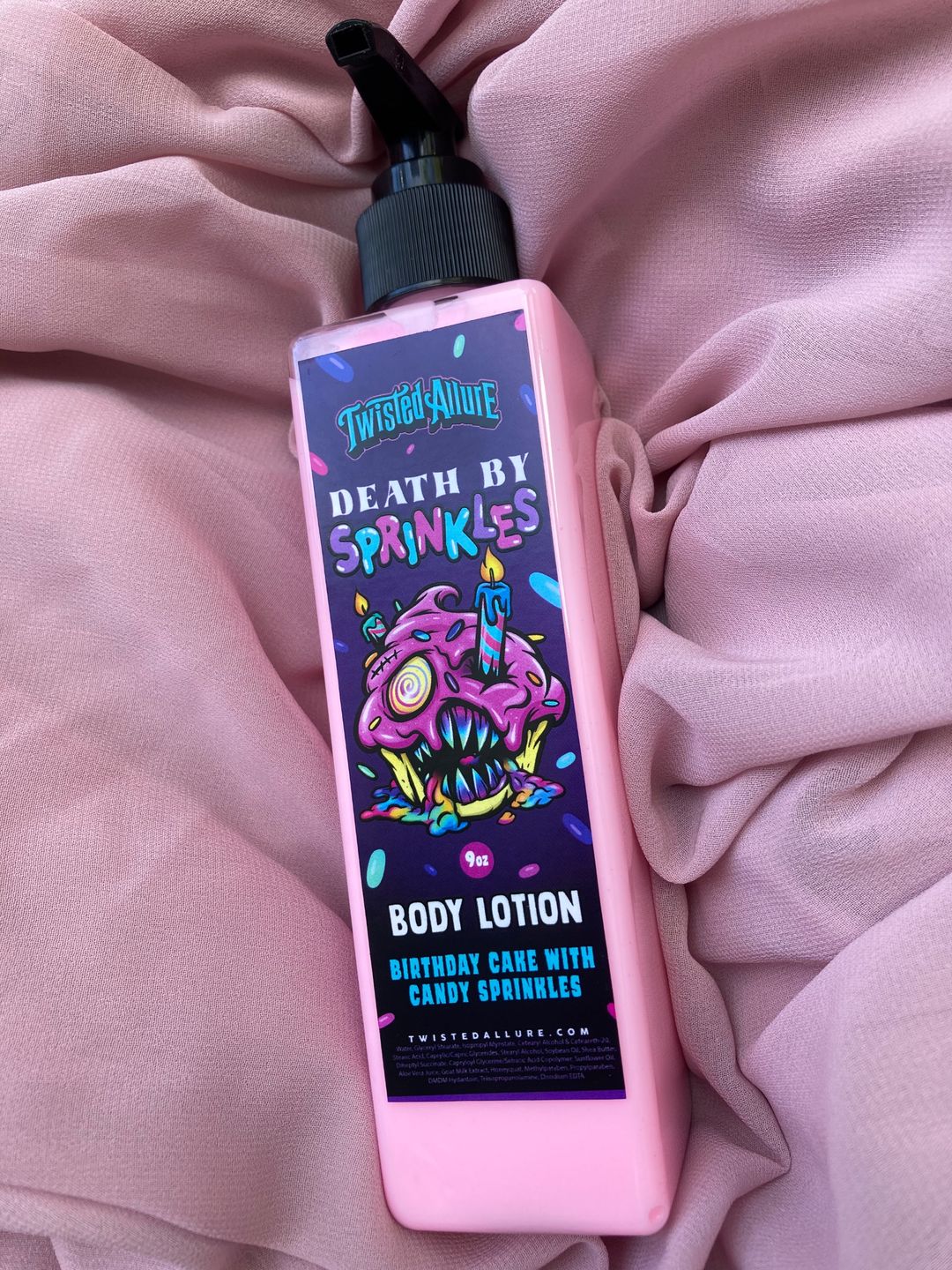 Customer photo review of Death by Sprinkles Body Lotion (Birthday Cake)