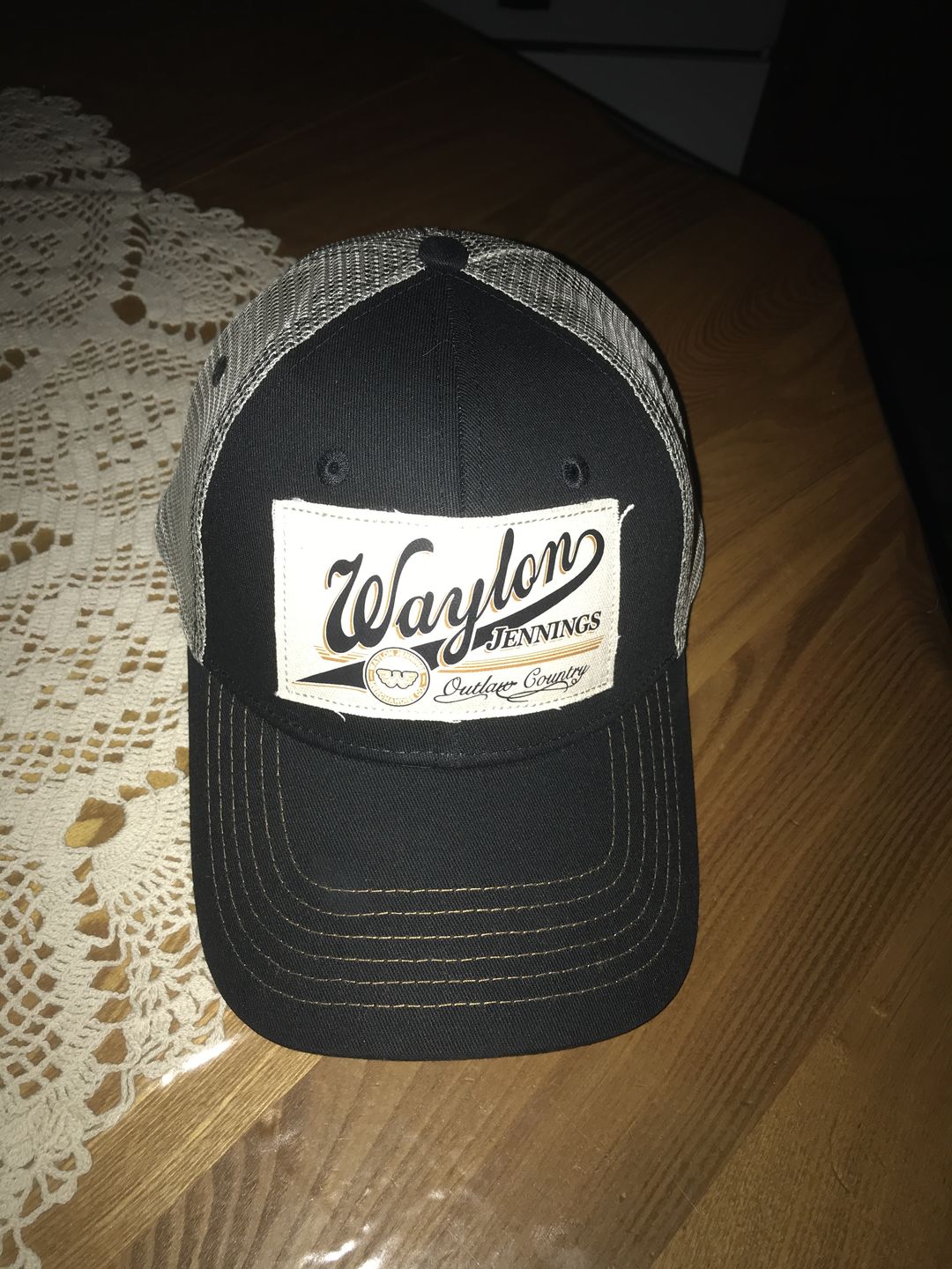 Customer photo review of Waylon Jennings Outlaw Country Trucker Hat