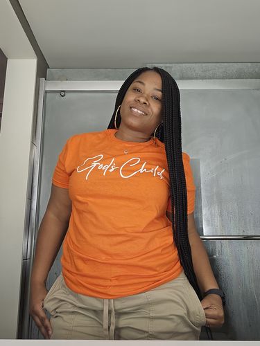 Customer photo review of Big Signature Tee " Black & Red "