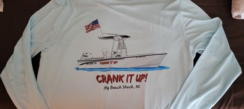 Customer photo review of Dri-Fit Custom Boat Shirts - Long Sleeve