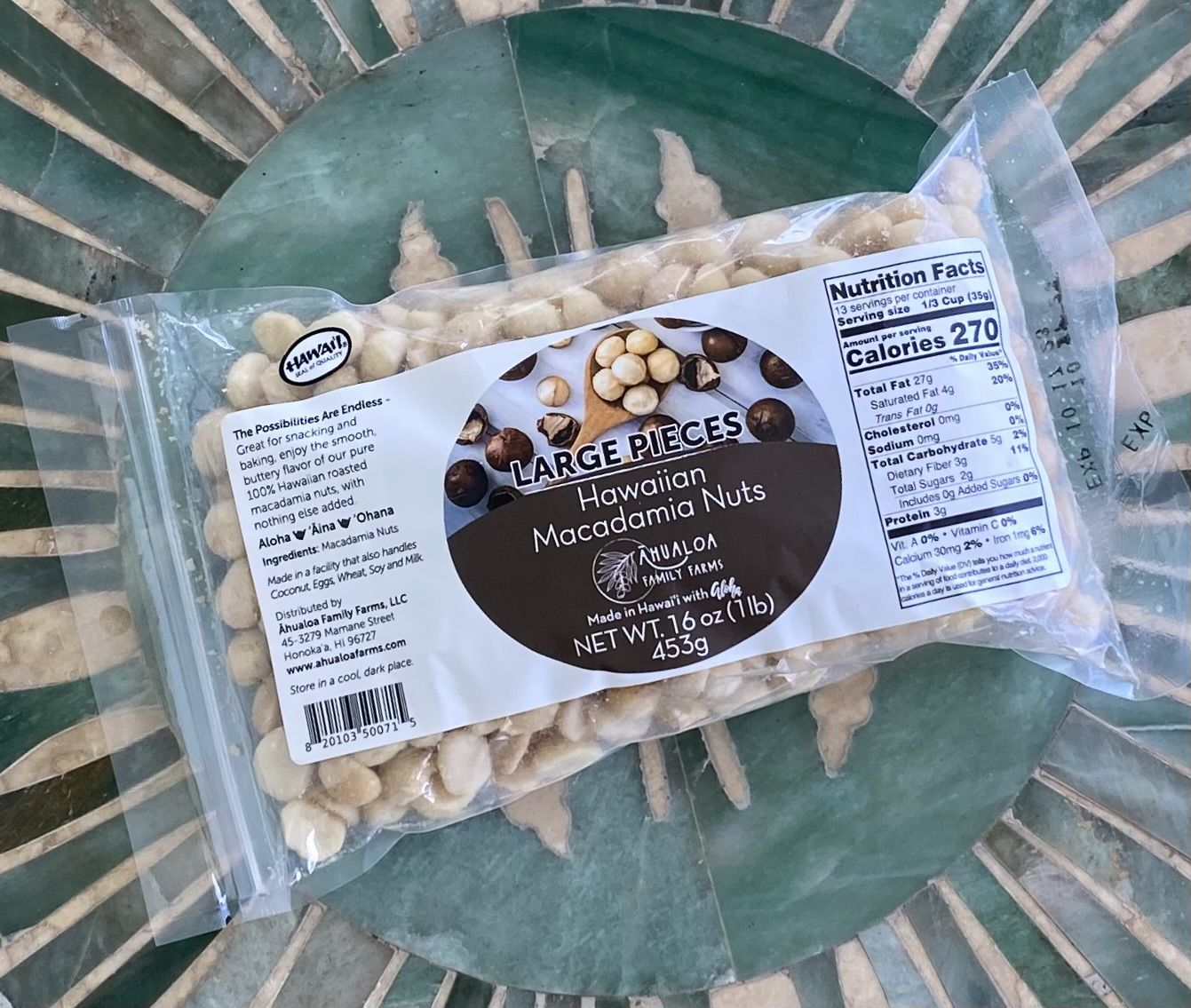 Customer photo review of Hawaiian Macadamia Nut Large Pieces
