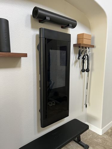 Customer photo review of Walnut Floating Shelf