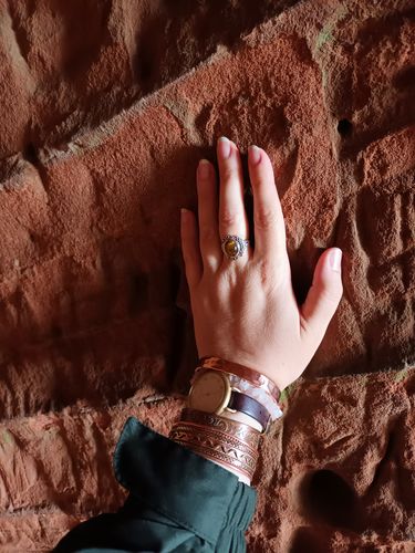 Customer photo review of Hand Hammered Copper Cuff