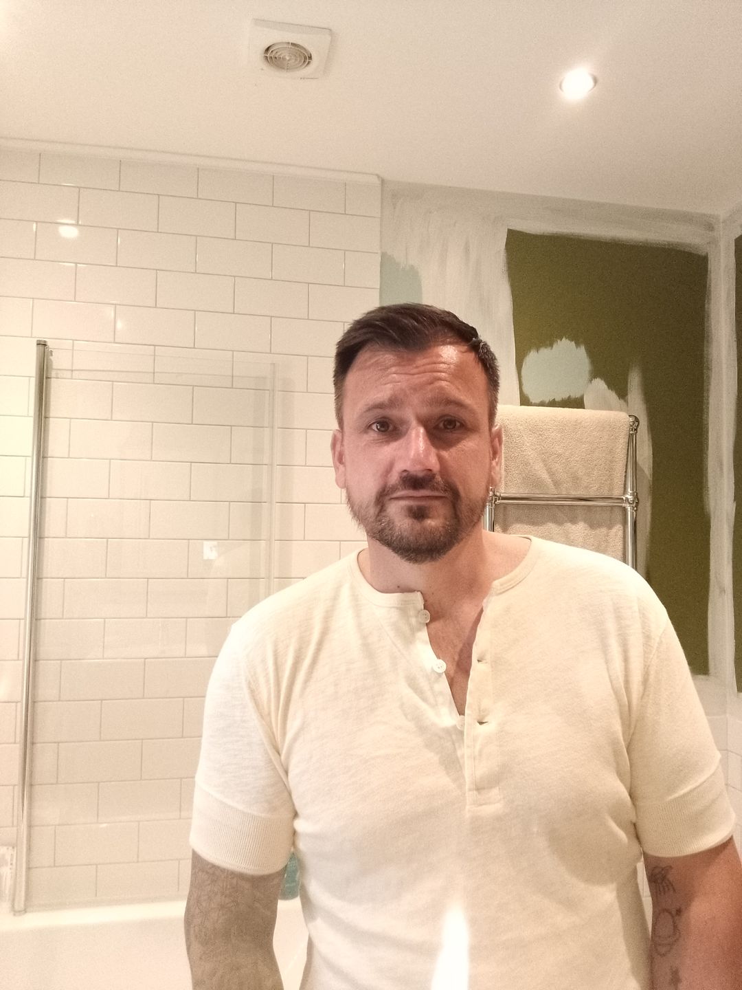 Customer photo review of 1890s Slub Cotton Henley T-Shirt