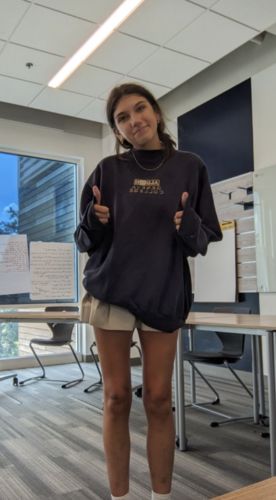 Customer photo review of Vintage Geneva College Alumni Sweatshirt Size 2XL
