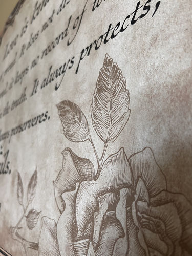 Customer photo review of Bible Scripture: 1 Corinthians 13: 4-8 - Love is Patient, Love is Kind