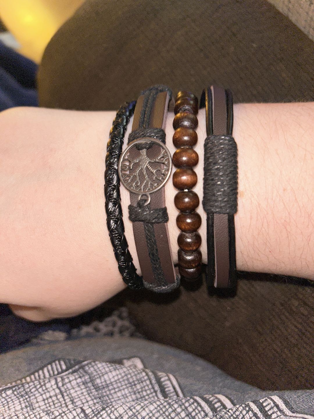 Customer photo review of Yggdrasil - High Quality Leather Bracelet