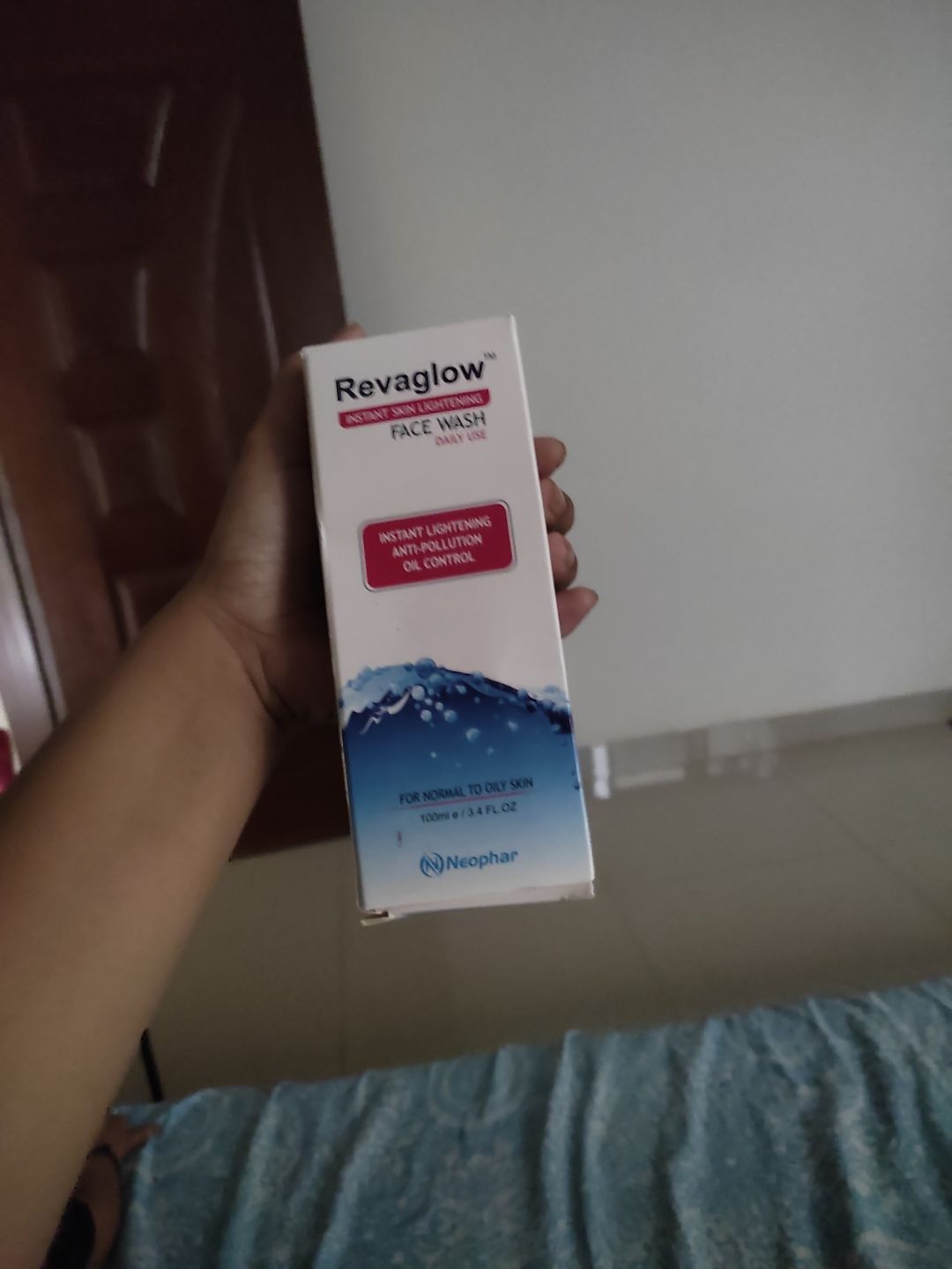 Customer photo review of Revaglow Instant Skin Lightening Face Wash