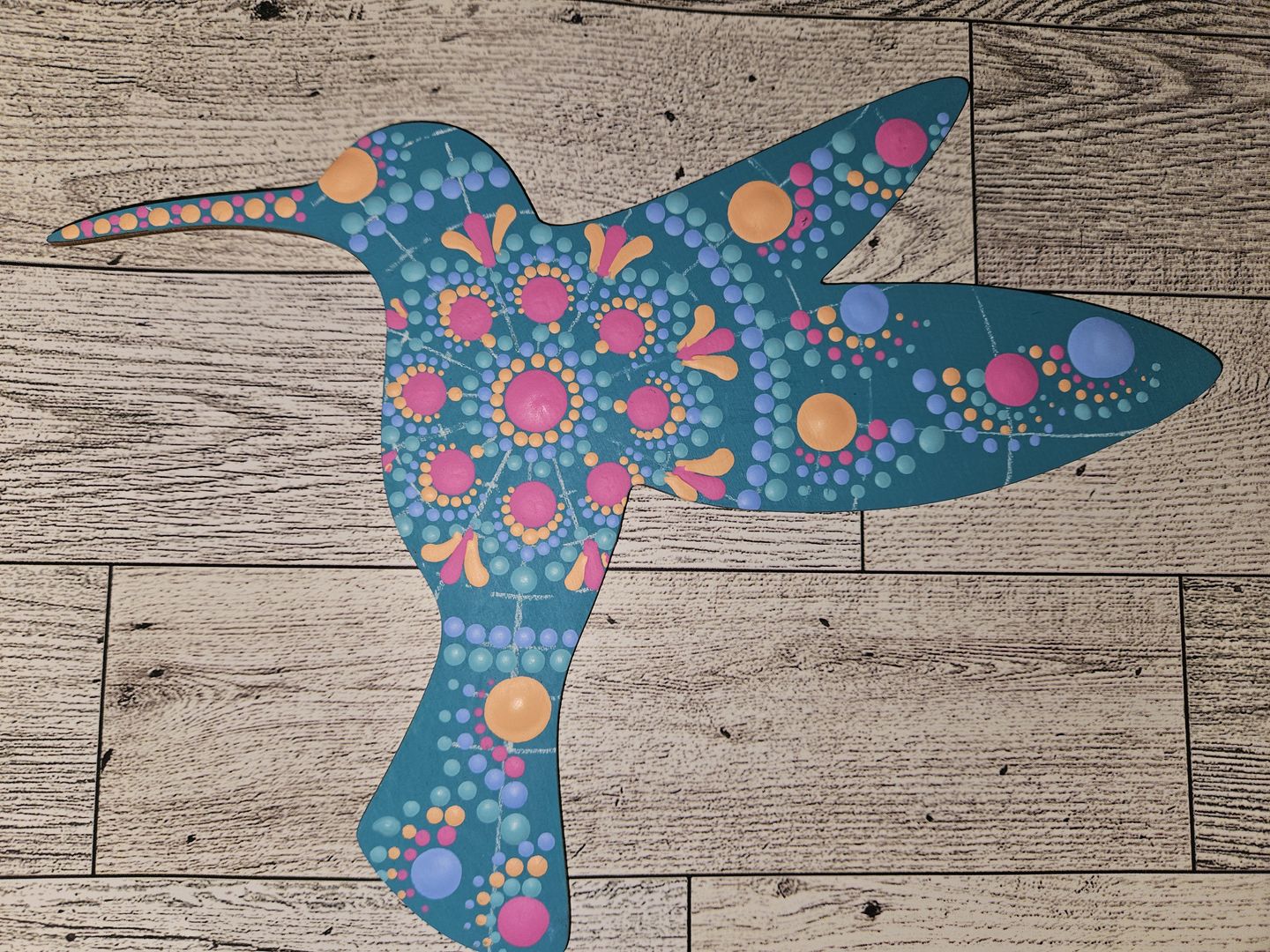 Customer photo review of Unfinished Wood Hummingbird Shape - Bird Animal - Craft - up to 24" DIY