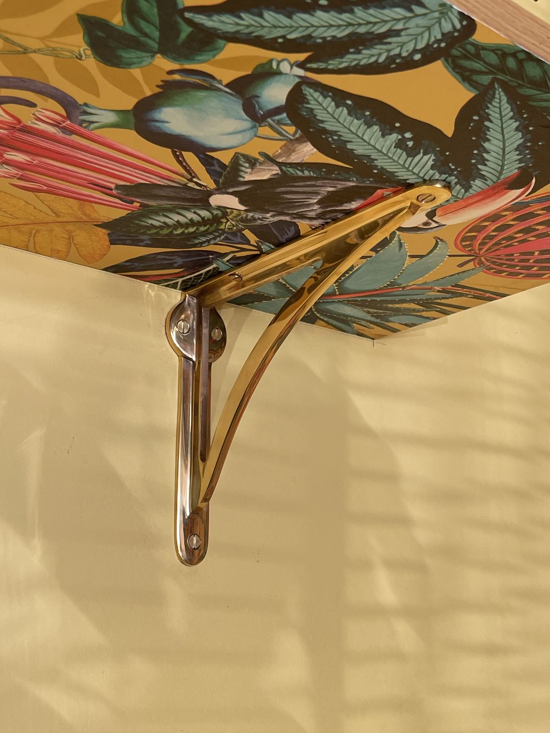 Customer photo review of Ironbridge Polished Brass Shelf Brackets