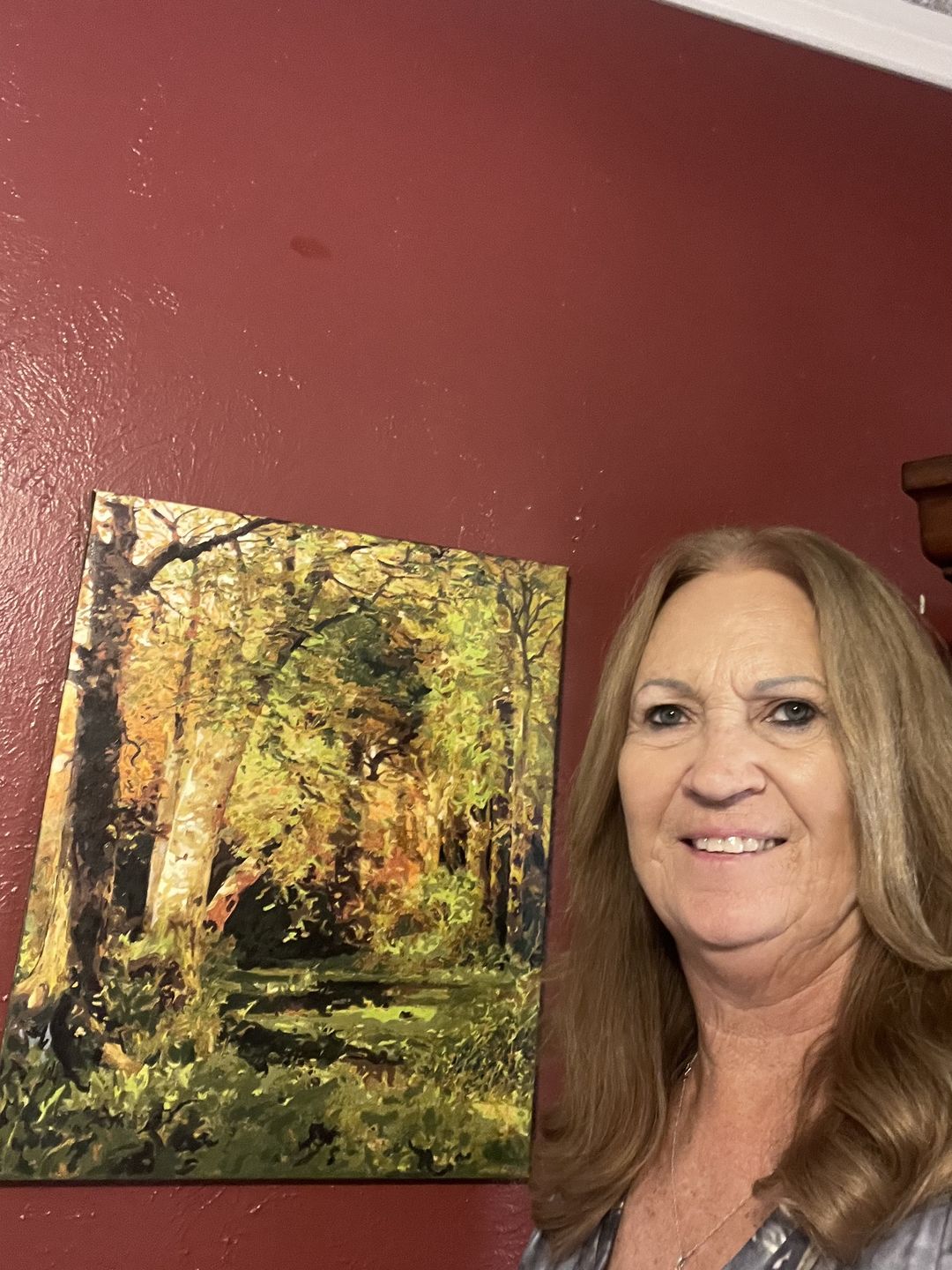 Customer photo review of Forest Scene - Paint by Numbers