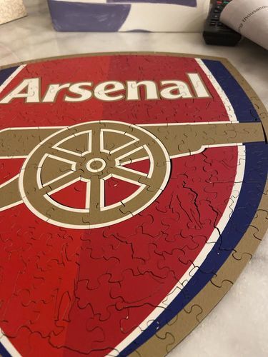 Customer photo review of Arsenal FC® Crest - Official Wooden Puzzle