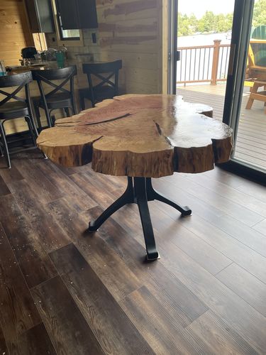 Customer photo review of Metal Table Base - 213 Wishbone - 28H inch