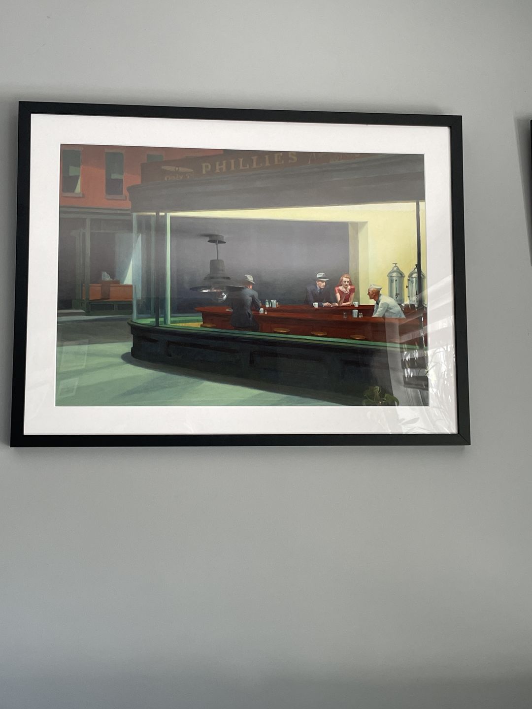 Customer photo review of Nighthawks Framed Art Print