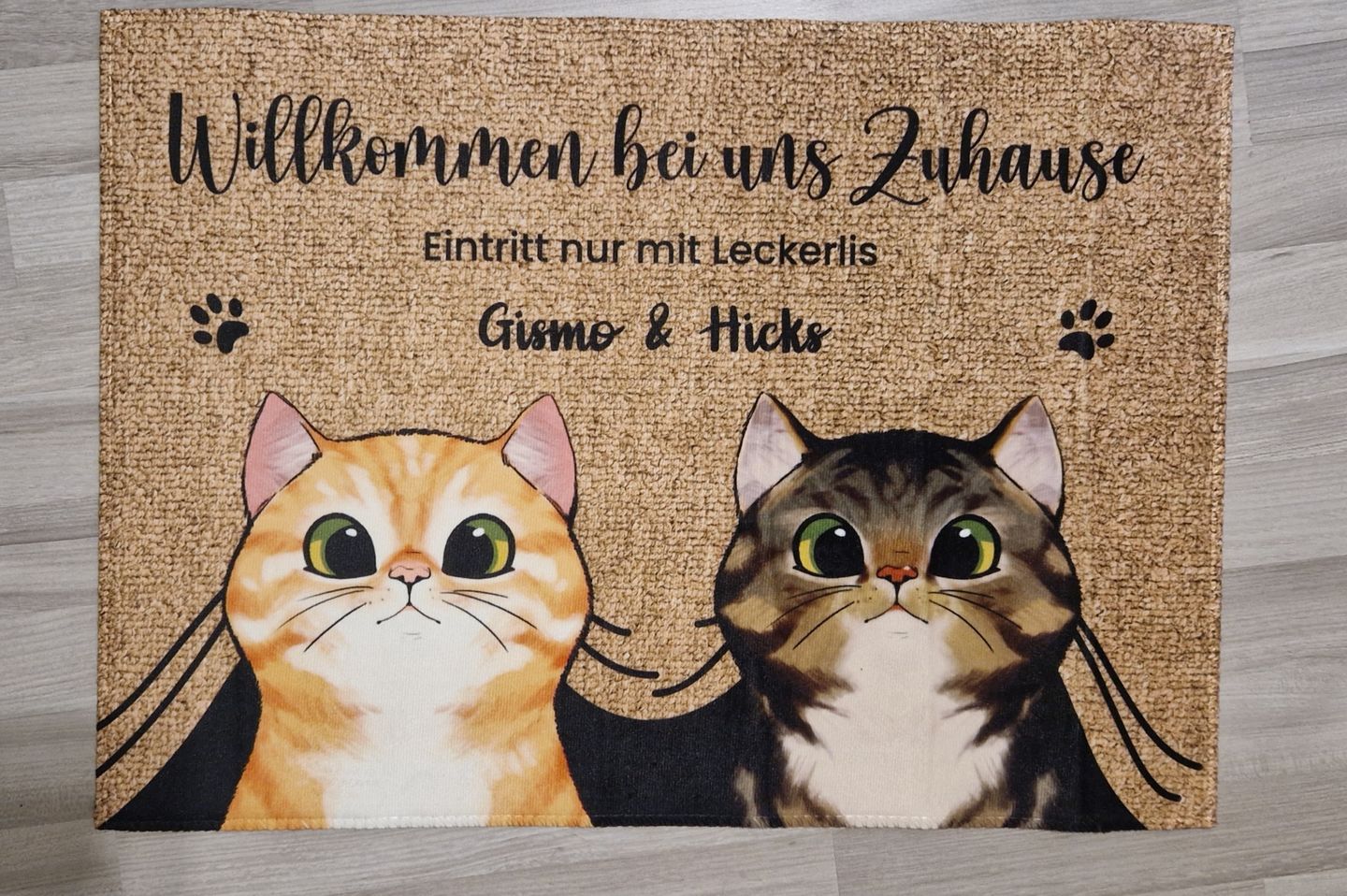 Customer photo review of Bei mir Zuhause - Individuelle Fußmatte