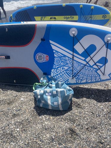 Customer photo review of Bolsa MyBigBag Rayas Azul Mar