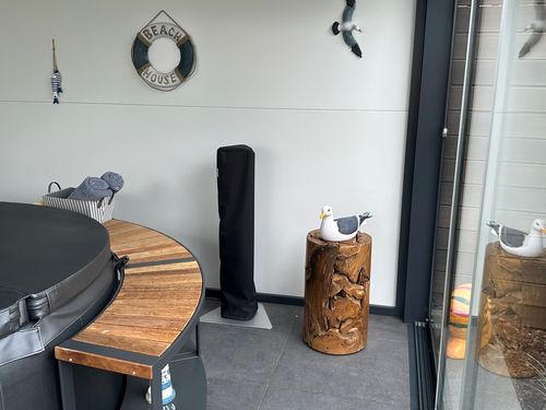 Customer photo review of Teak Holz Säule XILON rund