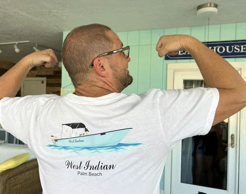 Customer photo review of Custom Boat T-Shirts With Front Pocket