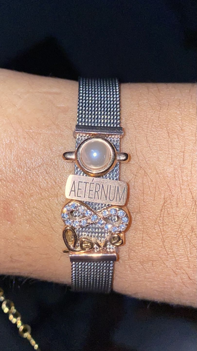 Customer photo review of Mesh bracelet silver/rosé gold