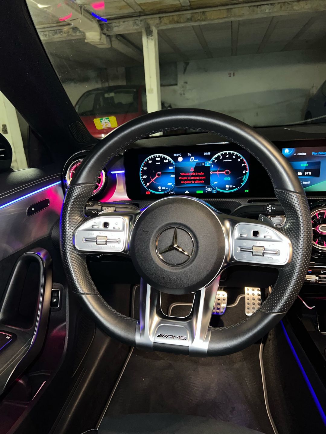 Customer photo review of Mercedes AMG Flat Steering Wheel Lower Trim Cover for Mercedes (2019+)