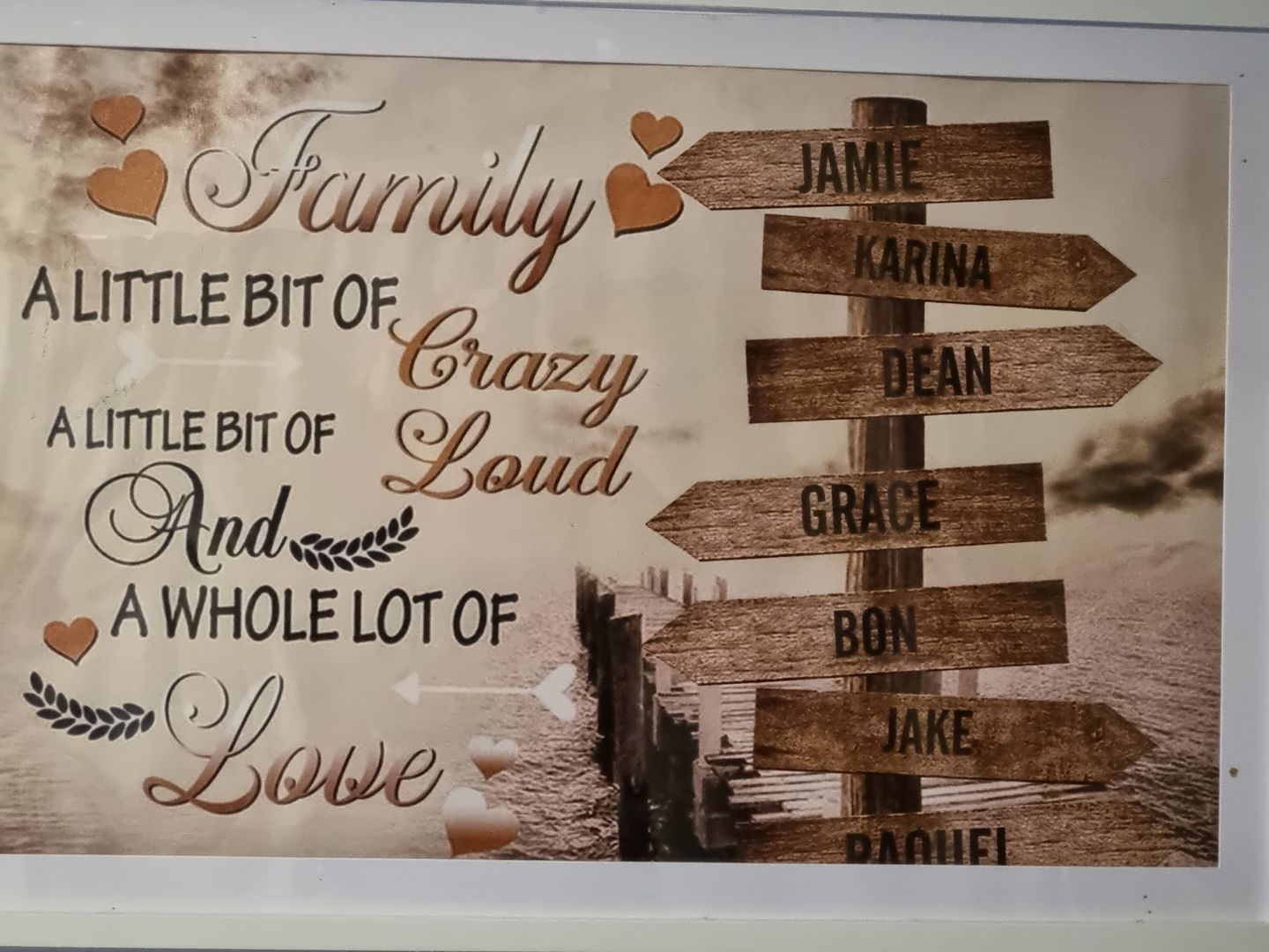 Customer photo review of Family A Little Bit Of Crazy - Personalized Canvas - Gift For Family
