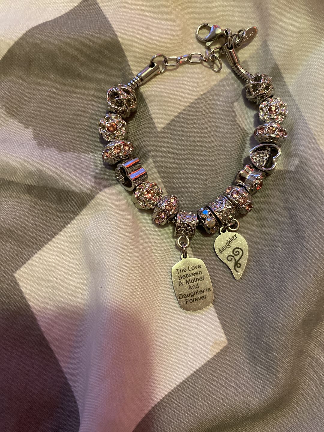 Customer photo review of Mother Daughter Eternal Love Bracelets
