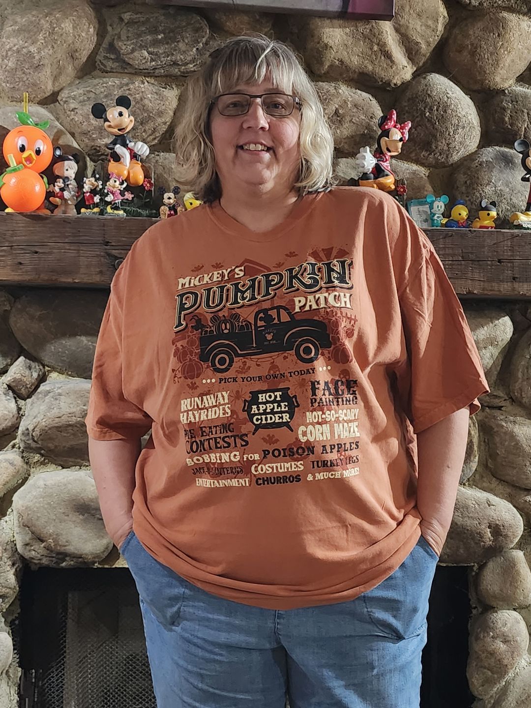 Customer photo review of Mickey's Pumpkin Patch Shirt