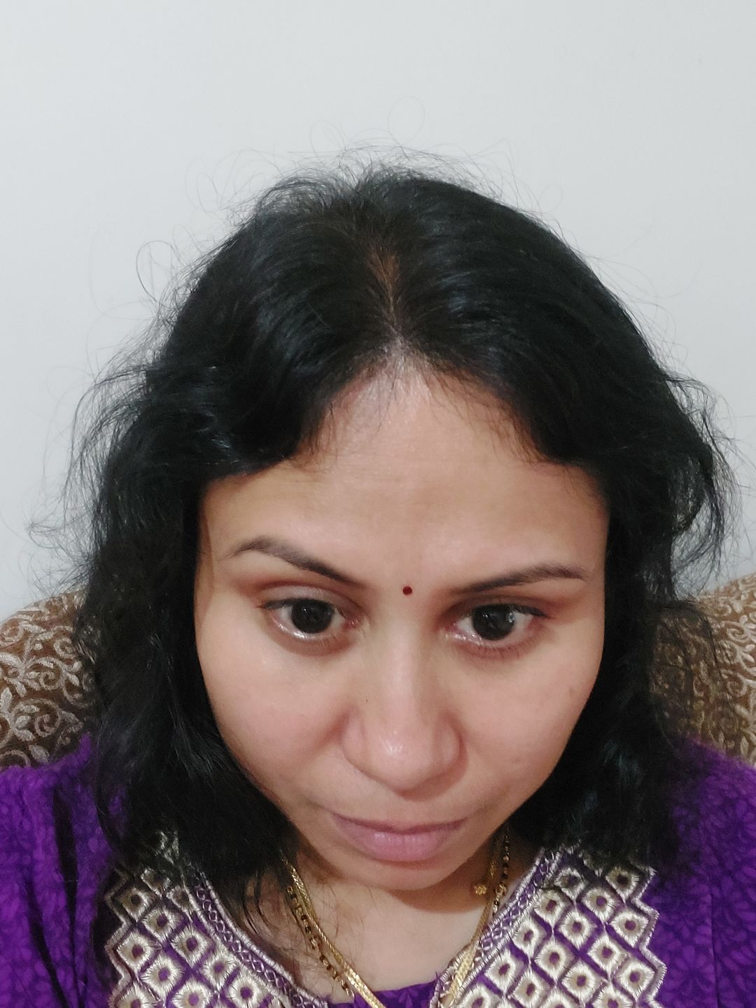 Customer photo review of Natural Black 1.00 SacredHerbs Botanically Activated Gel Hair Color