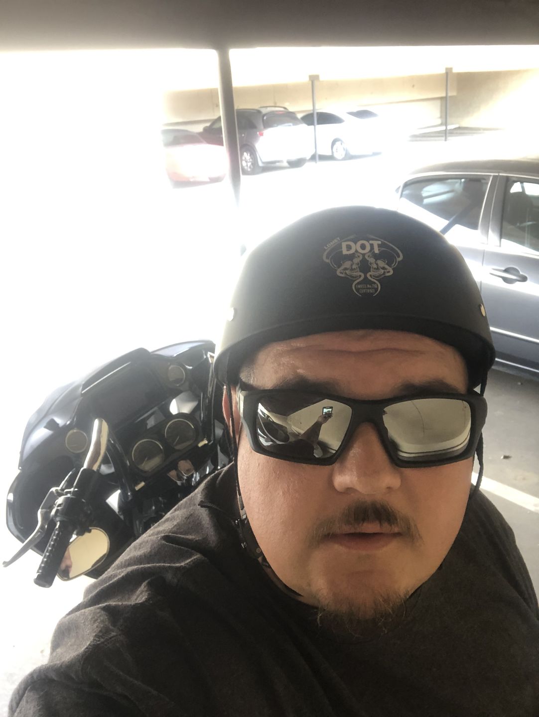 Customer photo review of Baseball Cap STYLE  DOT Motorcycle Helmet
