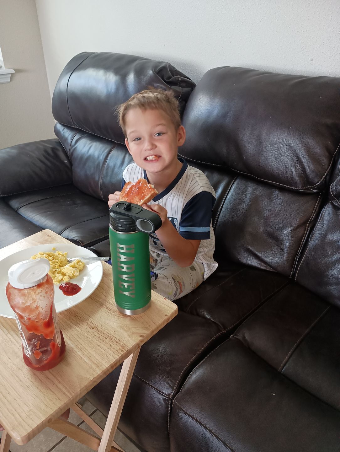 Customer photo review of Personalized Kids Water Bottle Tumblers with Laser Engraved Name