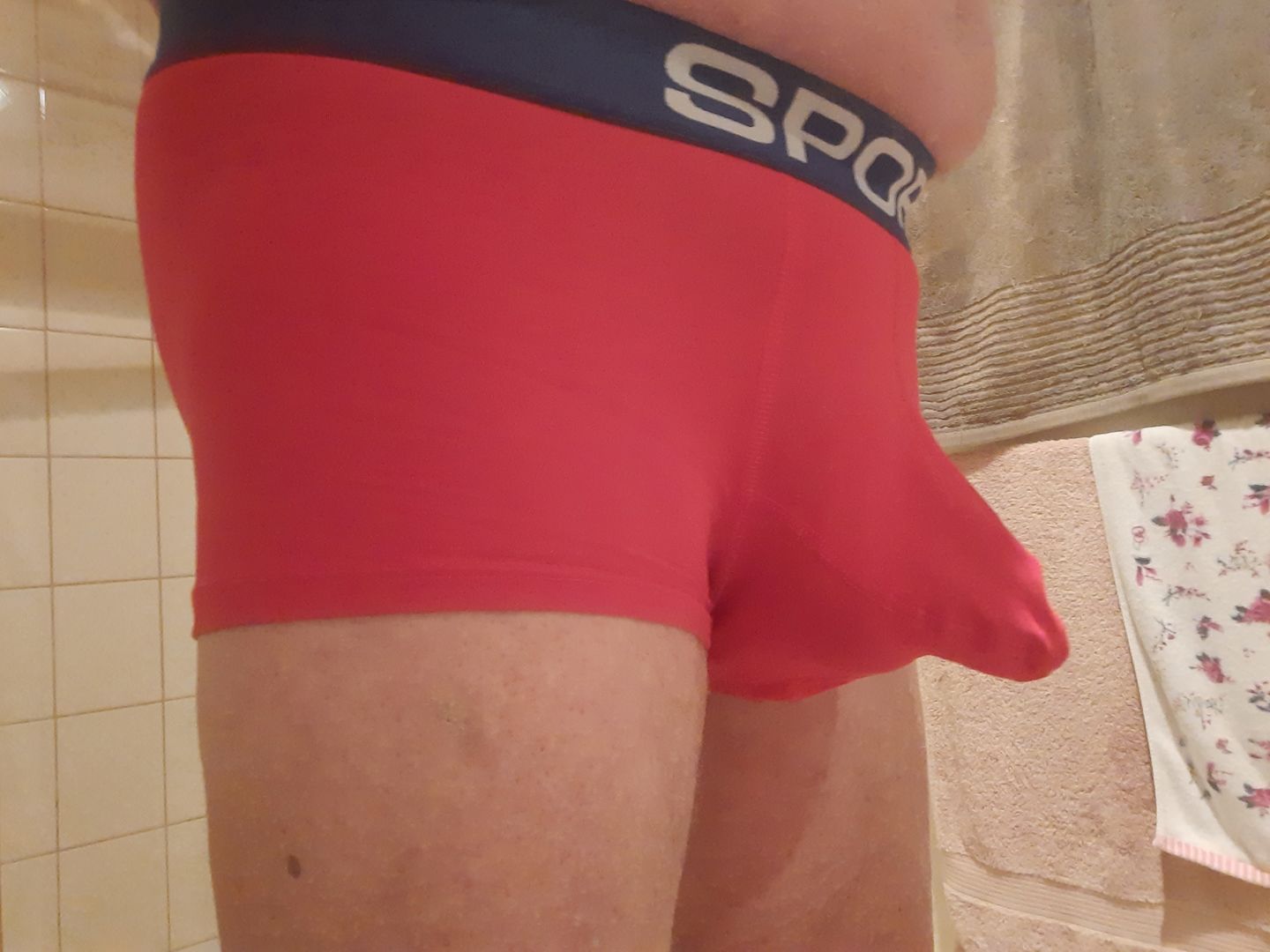 Customer photo review of 3 Pack Mens Sculpt Bulge Shape Support Pouch Underwear