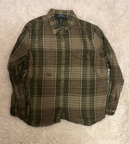 Customer photo review of Vintage Lauren By Ralph Lauren Flannel Shirt Women Size 2X