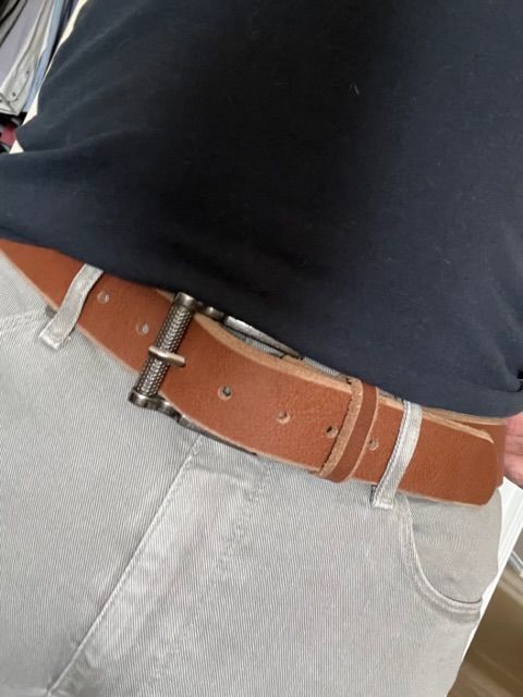 Customer photo review of The Pinnacle Belt - Black 100 % Premium Leather Belt