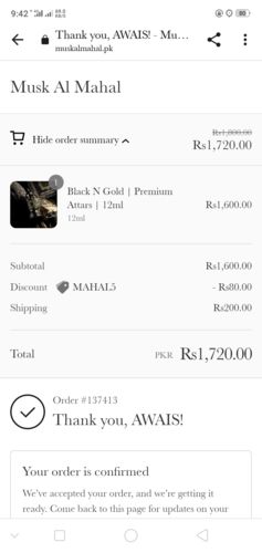 Customer photo review of Black N Gold | Premium Attars | 12ml