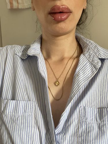 Customer photo review of Sweet Life Lucky Leaf Kette 14K Vergoldet