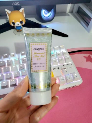 Customer photo review of Canmake Mermaid Skin Gel UV Sunscreen SPF50+ PA++++ 40g